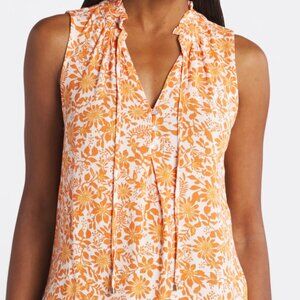 Market & Spruce Ava Tie Neck Sleeveless Blouse